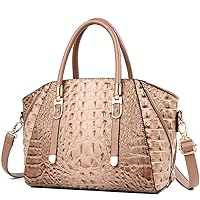 Crocodile Pattern Handbags for Women PU Leather Satchel Shoulder Bag Ladies Zipper Totes Purse Top Handle Bags