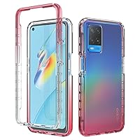 Case Compatible with OPPO Reno 7Z/Reno7 Lite/Reno8 Lite,Ultra Slim Shockproof Protective Phone Case,Anti-Scratch Translucent Back Cover,TPU and Hard PC Phone Case Compatible with Reno 7Z/Reno7 Lite/Re