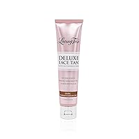 Loving Tan Deluxe Face Tan, Dark - Streak Free, Natural Looking, Professional Strength Sunless Tanner - 10+ Self Tanning Applications per Bottle, Cruelty Free, Naturally Derived DHA - 1.6 Fl Oz