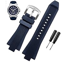 29x13mm Silicone Rubber Concave Convex Watch Strap for Michael Kors MK9019 MK8295 MK8492 MK9020 MK9020 (Color : 26mm, Size : 29X13mm)