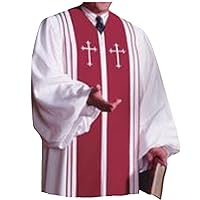 Men's Clergy Robe Bishop S10 - White Wonder Crepe XS-4XL