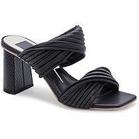 Dolce Vita Womens PILTON Leather Dressy Block Heels Black 5.5 Medium (B,M)