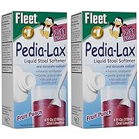 Fleet Pedia Lax Liquid Stool Softener, Fruit Punch, 4 oz (Pack of 2)