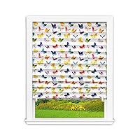 Redi Shade No Tools Original Printed Light Filtering Pleated Paper Shade, Butterflies, 36 in x 72 in, 4 Pack