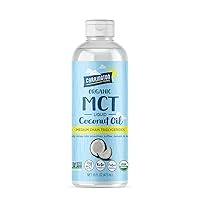Organic MCT Oil – BPA Free Bottle – Gluten Free, Hexane Free – NON GMO – Enhance Smoothies, Coffee, Cereal & Oatmeal