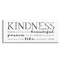 Stupell Industries Kindness Is Beautiful Inspirational Self Love Typography Phrase Canvas Wall Art, Design by Cindy Jacobs
