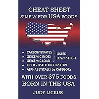 Cheat Sheet Simply for USA Foods: CARBOHYDRATE, GLYCEMIC INDEX, GLYCEMIC LOAD FOODS Listed from LOW to HIGH + High FIBER FOODS Listed from HIGH TO ... CATEGORY with OVER 375 foods BORN IN THE USA Cheat Sheet Simply for USA Foods: CARBOHYDRATE, GLYCEMIC INDEX, GLYCEMIC LOAD FOODS Listed from LOW to HIGH + High FIBER FOODS Listed from HIGH TO ... CATEGORY with OVER 375 foods BORN IN THE USA Paperback Kindle