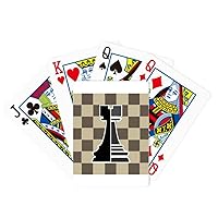 Checkerboard Rook Black Word Chess Poker Playing Magic Card Fun Board Game