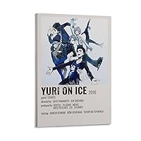 Yuri on Ice Poster Animation Aesthetic Posters Canvas Painting Wall Art Poster for Bedroom Living Room Decor 08x12inch(20x30cm) Frame-style
