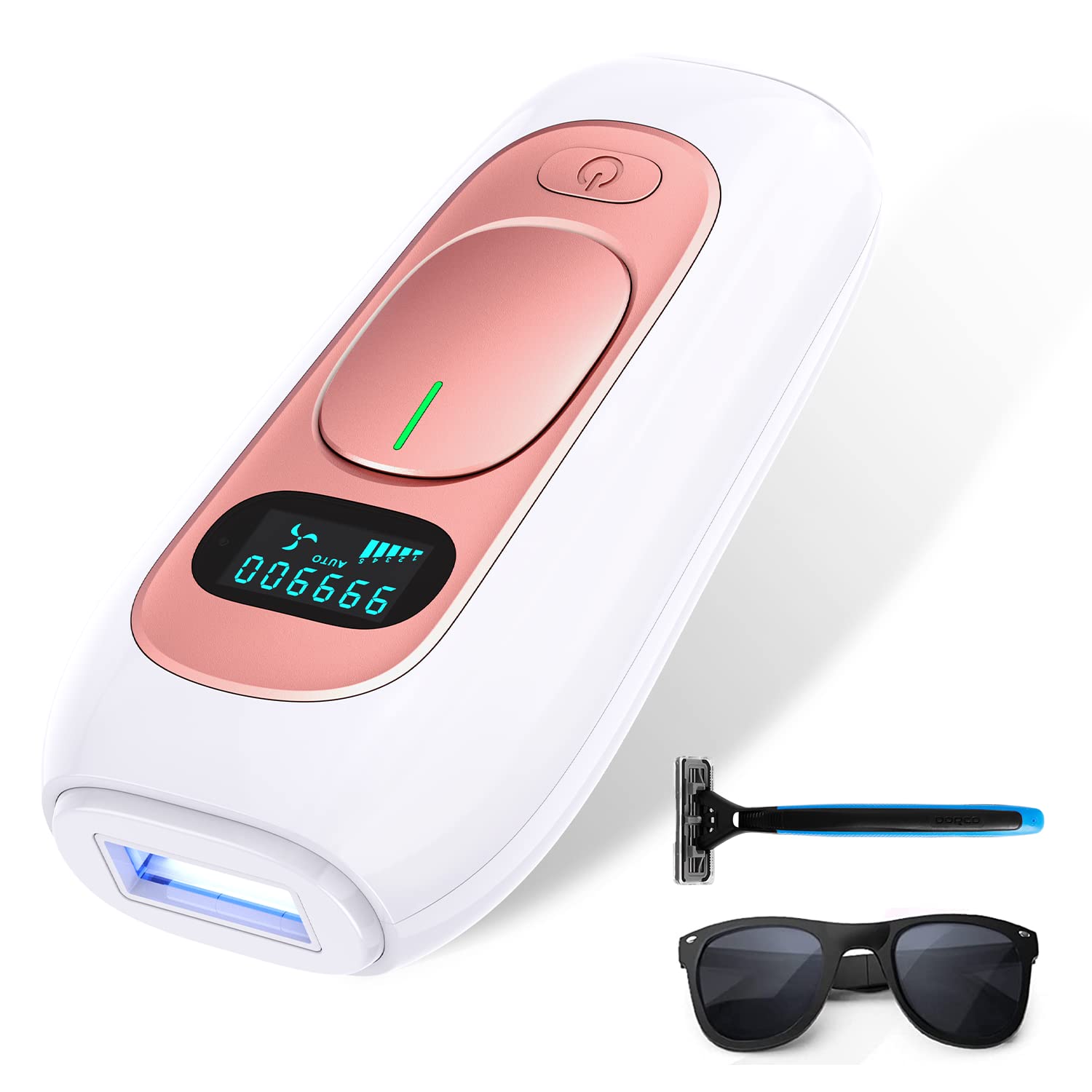 IPL Hair Removal for Women and Men, New Upgraded 999,900 Flashes Permanent Laser Hair Removal Device on Facial Legs Arms Armpits Body, At-Home Use