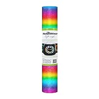 TECKWRAP Rainbow Glitter Vinyl Shimmer Adhesive Vinyl for DIY Craft, Arts, 1ftx5ft, Rainbow