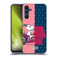 Head Case Designs Officially Licensed Peanuts Snoopy & Woodstock Halfs and Laughs Soft Gel Case Compatible with Samsung Galaxy A15