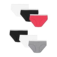 Hanes Women's Panties Pack, Soft Cotton Hipsters, Underwear 6-Pack (Colors May Vary)