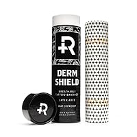 Derm Shield Tattoo Aftercare Bandage Roll - Transparent, Waterproof Adhesive Bandages - 10 Inches x 8 Yards
