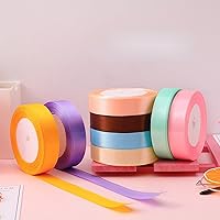 Satin Ribbon for Gift Wrapping, 8 Colors 4/5 Inch Wide 200 Yards Double Sided Polyester Ribbon for Wedding Supplies Decorative Bow Making Sewing and Craft Projects