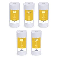 Express Water – 5 Pack Sediment Replacement Filter – SED Dirt, Sand, Rust High Capacity Water Filter – Whole House Filtration – 5 Micron – 4.5” x 10” inch…