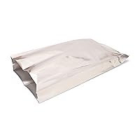 300-948N Foil Gusseted Bag, 40 lb, Silver (with Anti-Skid) No Valve (Case of 100)