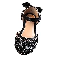 Girls Sandals Size 4 Rhinestone Soft Sole Girls' Sandals Princess Shoes Children's Shoes Spring Sandals for
