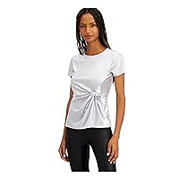 Womens Twist Front Embellished T-Shirt