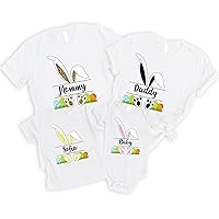 Matching Family Easter Shirt, Custom Easter Bunny Shirt, Personalized Easter Name Shirt, Custom Easter Monogram Shirt, Multicolor