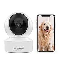 4MP Indoor Wireless Security Camera, 2.4/5Ghz Pet WiFi Camera with PTZ Auto Tracking, 5g Baby Cam for Dog Cat Home/House Security, Motion Detection, Phone APP Control, 24/7, 2-Way Talk