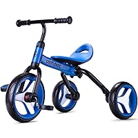 YGJT 4 in 1 Tricycle for Toddlers Age 2-5, Folding Toddler Bike Kids Trike Tricycles with Adjustable Seat and Removable Pedal, Baby Balance Bike Ride-on Toys Gift for Baby Boys Girls Birthday