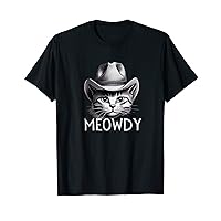 Meowdy Cat Funny Texan Cat In Cowboy Hat Meme T-Shirt