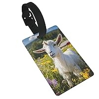 Goat Print Luggage tag Suitcase Travel Baggage Bag Backpack with Privacy Labels for Women Men