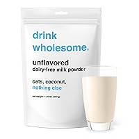 Drink Wholesome Dairy Free Milk Powder | Coffee Creamer Powder | For Sensitive Stomachs | Vegan | Lactose Free | No Gums | No Oils | Just 2 Ingredients | 1.07 lb