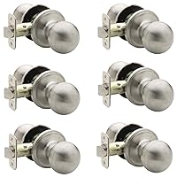 Copper Creek BK2020SS-6 Ball Door Knob, Passage Function, 6 Pack, in Satin Stainless