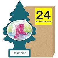 LITTLE TREES Air Fresheners Car Air Freshener. Hanging Tree Provides Long Lasting Scent for Auto or Home. Rainshine, 24 Air Fresheners