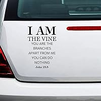I Am The Vine You Are The Branches Apart From Me You Can Do Nothing John 15-5 Adhesive Vinyl Wall Stickers for Home Nursery, Positive Wall Decal Sticker for Women, Men Teen Girls Office Dorm Door Wall