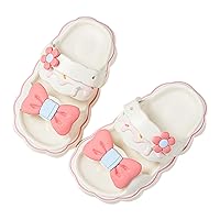 Girls EVA Sandals Princess Cute Bowknot Charms Garden Water Outdoor Beach Flats Slip-on Breathable Lightweight Shoes