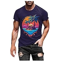Men T-Shirt for 3D Graphic Tee Adult Novelty Shirt Colorful Tie-Dye Crewneck T-Shirt Casual Basic Tee Tops