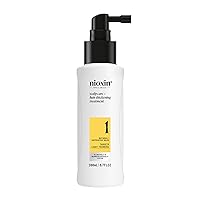 Nioxin System 1 Scalp & Hair Leave-In Treatment, Restore Hair Fullness, Prevent & Relieve Dry Scalp Symptoms, For Natural Hair with Light Thinning