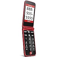 Jitterbug Flip Easy-to-Use Cell Phone for Seniors - Red by GreatCall