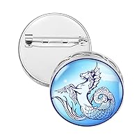 Wild Essentials Water Horse Enamel Pin Essential Oil Diffuser Gift Set - Includes Aromatherapy Stainless Steel Pin, 8 Color Refill Pads