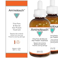 Aminotouch Natural PURE PROTEIN TREATMENT Instant Rescue Shot Grow Long Hair Repair Damage Split Ends, Strengthen Weak Hair, Collagen Filler Keratin Repair that Works From the Core (Double)