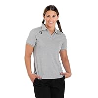 ARENA Team Women's Solid Cotton Polo T-Shirt Short Sleeve Active Tee Tailored Fit Athletic Top Gym Training Swim Team