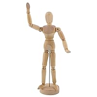 Soaoo 12 Pieces Artists Wooden Manikin Jointed Mannequin Flexible Wooden  Mannequin Wooden Figures Drawing Figure Model for Artists Sketching Drawing