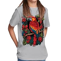 Colorful Parrot Kids' Classic Fit T-Shirt - Illustration T-Shirt - Art Classic Fit Tee