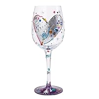 Lolita Silver Lining Hand Painted Wine Glass Gift