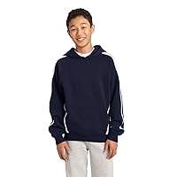 SPORT-TEK Boys' Sleeve Stripe Pullover Hooded Sweatshirt