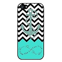 Generic S9Q Anchor Chevron Retro Vintage Tribal Nebula Pattern Hard Case Cover Back Skin Protector for Apple iPhone 4 4S Style C Blue