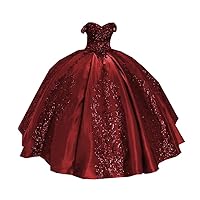 Mollybridal Sparkling Sequined Lace Top Ball Gown Sweetheart Quinceanera Prom Dresses Sweet 15 Party 2024