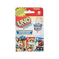 Mattel Games UNO Junior PAW Patrol Card Game with 56 Cards 2-4 Players, Gift for Kids 3 Years Old & Up