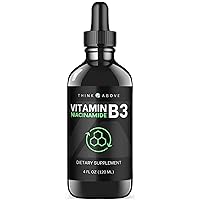 Liquid Vitamin B3 (as Niacinamide) Supplement - Non Flush Form of Niacin - Convenient Niacin Drops for Women and Men - 4 oz (120ml)
