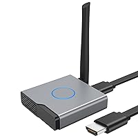 Wireless HDMI Display Dongle Adapter 4K, Wireless Receiver, Streaming Media Video/Audio/File HDMI Wireless Extender from Laptop, PC, Smartphone to HDTV Projector Monitor (Sliver) (Sliver)