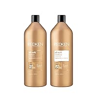 REDKEN All Soft Shampoo & Conditioner Set | For Dry/Brittle Hair | Provides Intense Softness and Shine | With Argan Oil