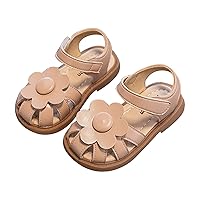 Warm Beach Children's Girls Sandals Summer Flowers Wrapped Head Soft Bottom Princess Shoes With Encounter Football Shoes